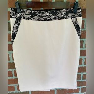 The Limited pale blush pink with black lace on the top size 6